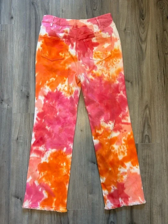 Trina Turk Pink & Orange Tie-Dye Jeans - Picture 2 of 3